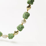Collar de lava y perlas Keshi CORAL SEA III - KIREI