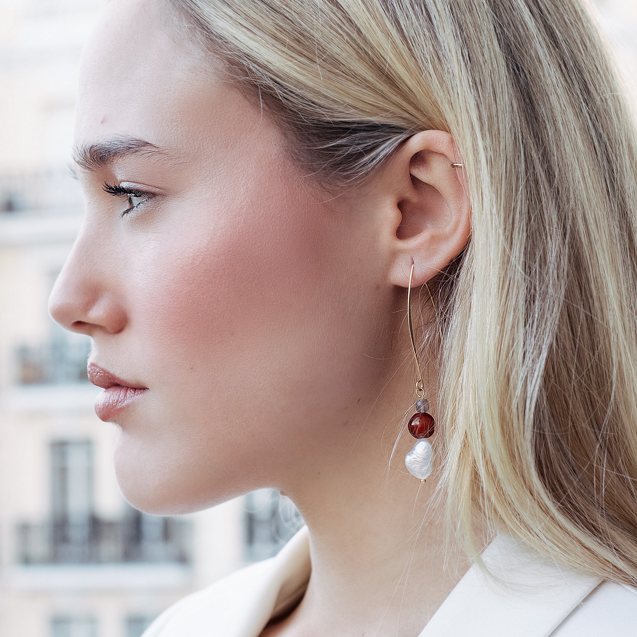 LABRADORITA EARRINGS - KIREI