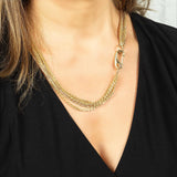 Collar largo multiples cadenas cierre mosquetón VOLUNTAD - KIREI