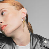 AFTERGLOW | Aros asimétricos con cadenas y circonitas
