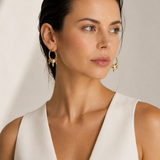 SPIKE SILVER | Boucles d'oreilles créoles avec pendentifs coniques et zircons