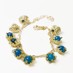 Pulsera cadena oro ágatas azules DEEP BLUE - KIREI 