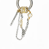 INTERFERENCE | Pendientes de aro con cadenas y circonitas