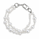CLUSTER NECKLACE · Gargantilla contemporánea doble de perlas statement