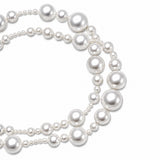 CLUSTER NECKLACE · Gargantilla contemporánea doble de perlas statement