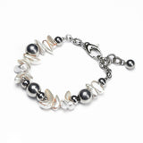 REVERB | Pulsera de acero y perlas