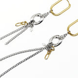 RELEASE | Pendientes de aro con cadenas largas y perlas