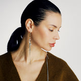 RELEASE | Pendientes de aro con cadenas largas y perlas
