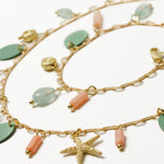 Collar oro mate con charms SURFACE - KIREI 