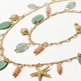 Collar oro mate con charms SURFACE - KIREI 