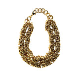 TORQUE Oro | Pulsera de cadenas en acero inoxidable con baño oro 18k