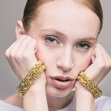 TORQUE Oro | Pulsera de cadenas en acero inoxidable con baño oro 18k
