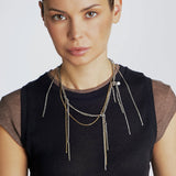 TANGLE | Collar de cadenas entrelazadas con caída