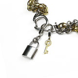 BLOCK | Collar de cadenas bicolor en acero inoxidable con colgante