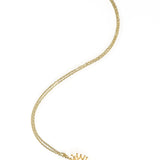 CALETA | Collier avec chaîne plate dorée et pendentif corail