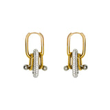 CLAMP | Pendientes de aro con detalle estructural y circonita