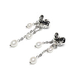 HEARTDROPS | Pendientes largos con corazón y perlas