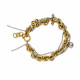 Pulsera OVERLAY GOLD dorada con cadenas en acero – Kirei Jewellery