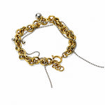 Pulsera OVERLAY GOLD de eslabones dorados y cadenas de bolas – Kirei Jewellery