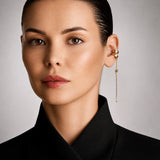 LIEN | Boucle d'oreille manchette avec chaîne et perles