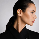LIEN | Boucle d'oreille manchette avec chaîne et perles