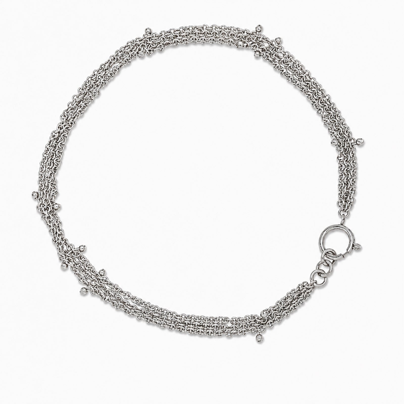 Collar RIPPLE multicadena de acero con piercings – Kirei Jewellery