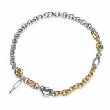 URBAN | Collier bicolore chaînes avec pendentif structurel