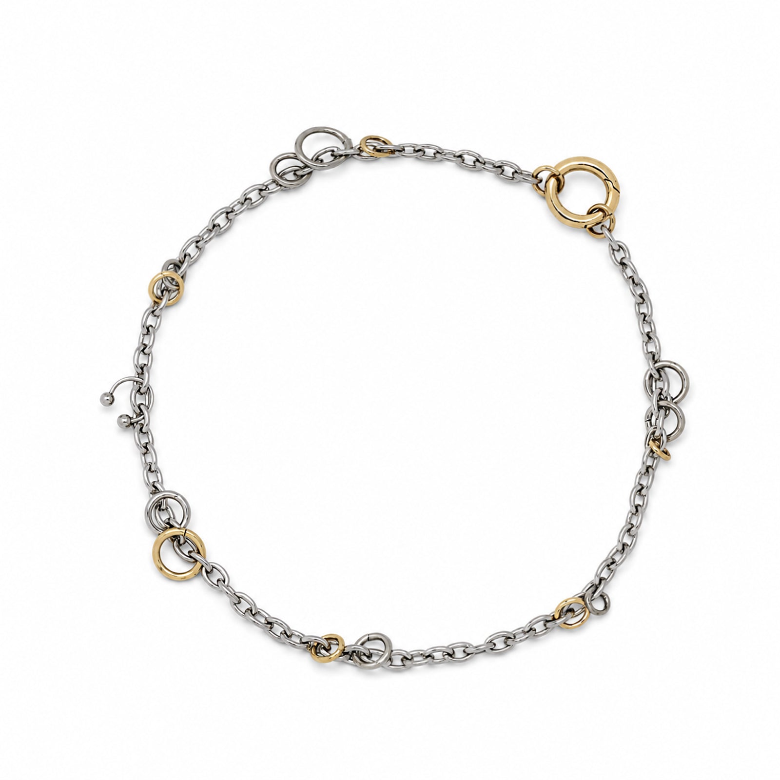 Collar SATELLITE de acero inoxidable con anillas y piercings – Kirei Jewellery