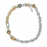 URBAN | Collier bicolore chaînes avec pendentif structurel
